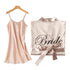 Bridal Bridesmaid Embroidered Suspended Sleepgown Elegant Wedding Bride Robe Lightweight Short Silk Sleepwear Women Indoor Bathrobes
