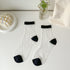 Women Socks New Fashion Long Transparent Cute Heart Thin Socks Female Summer Casual Sweet Funny Socks Stylish Ankle Socks For Women