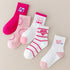 5 Pairs Comfortable Dot Kids  5 Pair Socks Summer Thin Soft Breathable Cotton Fashion Baby Socks Toddler Girls