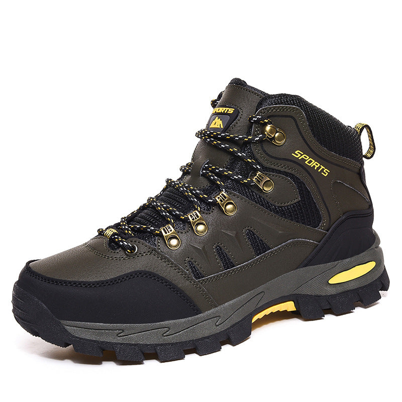 Fashion Outdoor Men's Sports Hiking Boots Wear-Resistant Hiking Men's Fashion Non-slip Waterproof Walking Boots Lightweight Comfortable Sport Ankle Shoes Outdoor Winter Mens Shoes