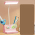 LED Table Lamp With Pen Storage Eye Protection Stepless Dimming Desk Lamp Study Children Smart LED Bedside Lamp Light Decorative Table Lamp Cute Study Lamps for Bedroom Décor