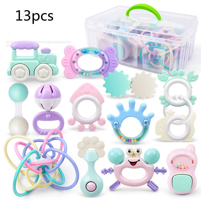 Baby Rattle Toys Cartoon Hand Grip Soft Rattles Shaker Teether Infant Newborn Educational Toys For Baby and Kids