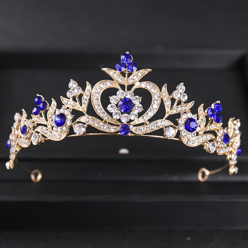 Simulated Pearls Crystal Wedding Tiaras And Crowns For Queen Princess Gold Silver Color Women Hair Jewelry Luxury Crystal Bridal Crown Tiaras Fashion Hair Jewelry Diadem Tiara For Women Bride Wedding Hair Accessories
