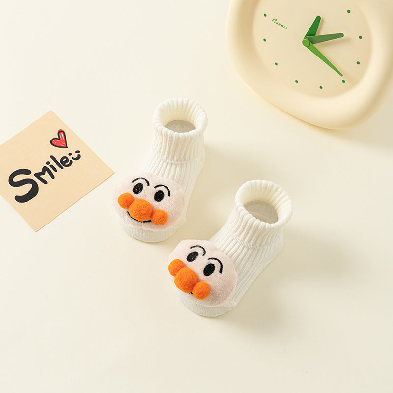 New Fluffy Cotton High Quality Baby Socks Cartoon Fruit Print Rubber Anti Slip Infant Socks For Children Boys And Girls Great Gift