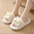Cotton Slippers Women Autumn And Winter Home Plush Wind Bow Soft Bottom Indoor Outdoor Wear Slippers Fluffy Memory Foam Fur Furry Womens Slippers Cozy Warm Fur Bedroom Slippers