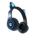 Interesting New Kids Headphones Wireless Bluetooth In Cat Ears Headphones Style With Noise Reduction Live Breathing Lights Glare and LED Lights