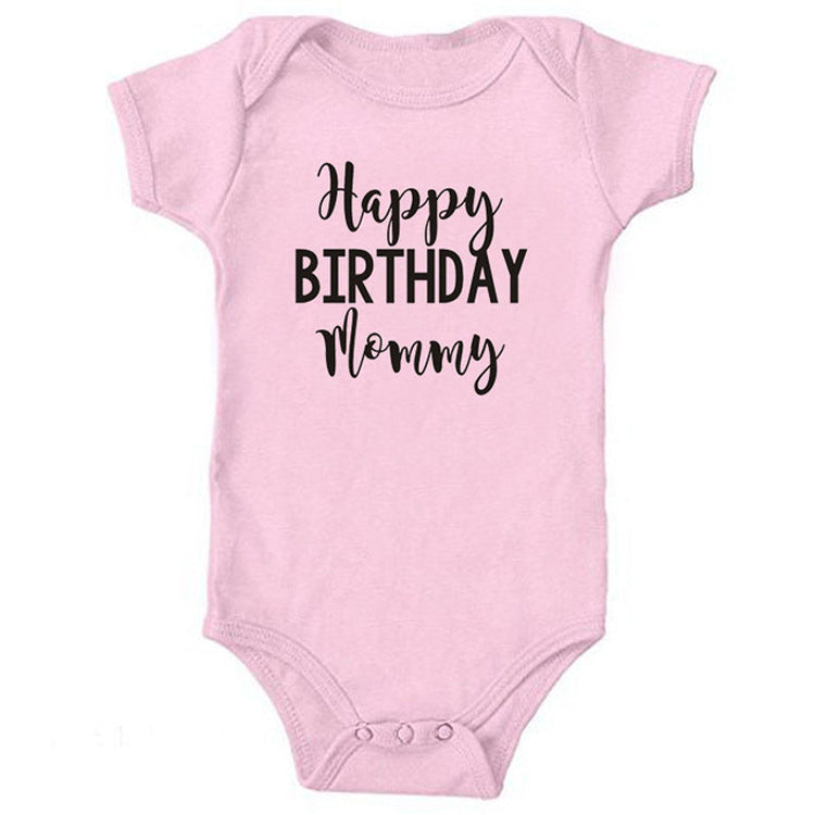 Happy Birthday Daddy Newborn Kids Baby Boys Girls Infant Long Sleeve Jumpsuit ROmper In Modern Designs With Party  Print
