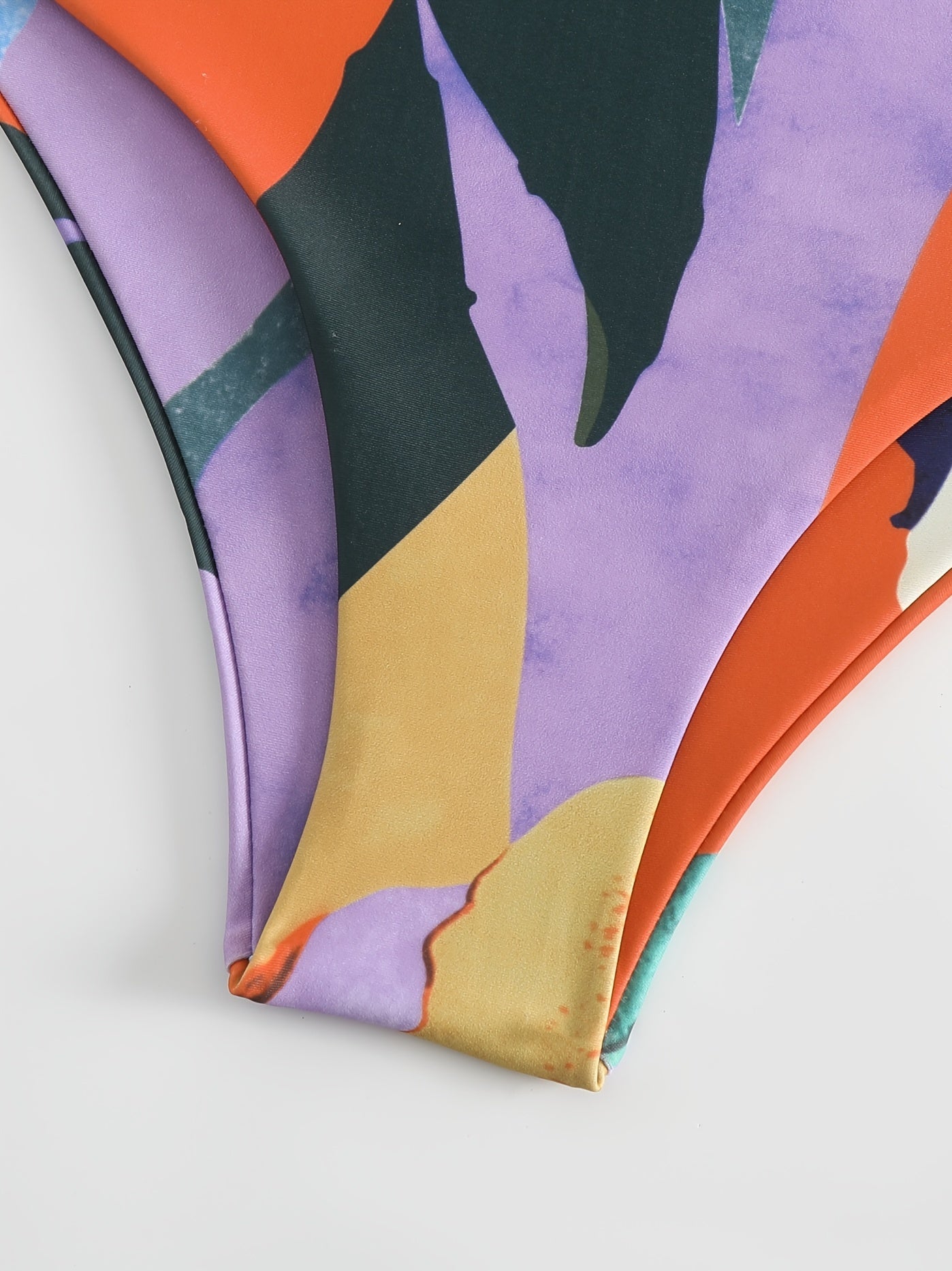 Colorplay Curve V-Neck Bikini Set for Summer – Flattering Colorblock Two-Piece Swimwear with Adjustable Tie Front High Waist & High Cut Design – Ultra-Stretchy and Comfortable Women's Beachwear for Pool Resort and Vacation