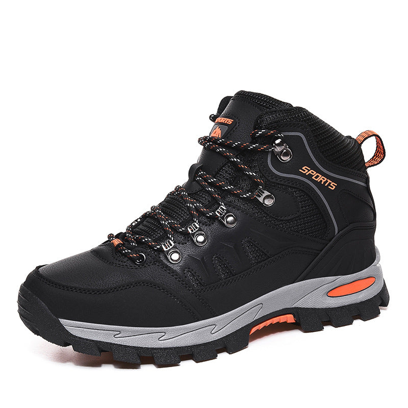 Fashion Outdoor Men's Sports Hiking Boots Wear-Resistant Hiking Men's Fashion Non-slip Waterproof Walking Boots Lightweight Comfortable Sport Ankle Shoes Outdoor Winter Mens Shoes