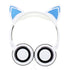 Luxury New Popular Esonstyle Kids Headphones Over Ear with LED Glowing Cat Ears,Safe Wired Kids Headsets 85dB Volume Limited, Food Grade Silicone, 3.5mm Aux Jack, Cat-Inspired Purple Headphones for Girls and Kids