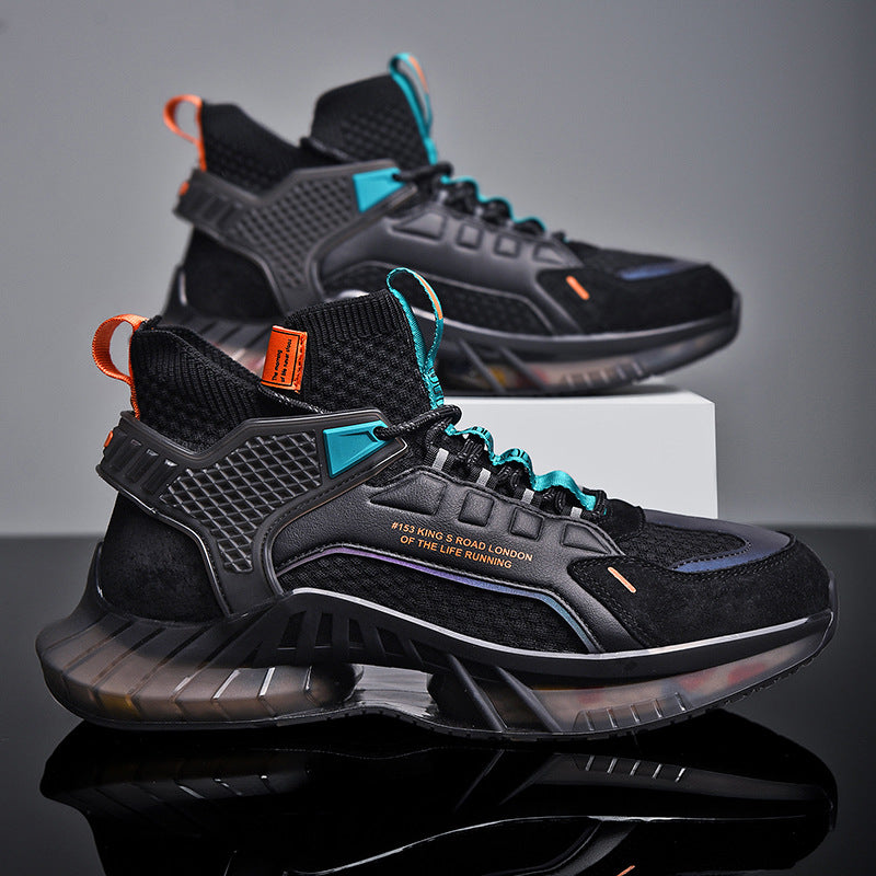 Casual Sports Socks Knit Men's Soft And Breathable Walking Fashion Luminous Sports High Top Fashion Sneakers Running Gym Sports Walking Non Slip Shoes Breathable Stylish Modern Unisex Sneakers