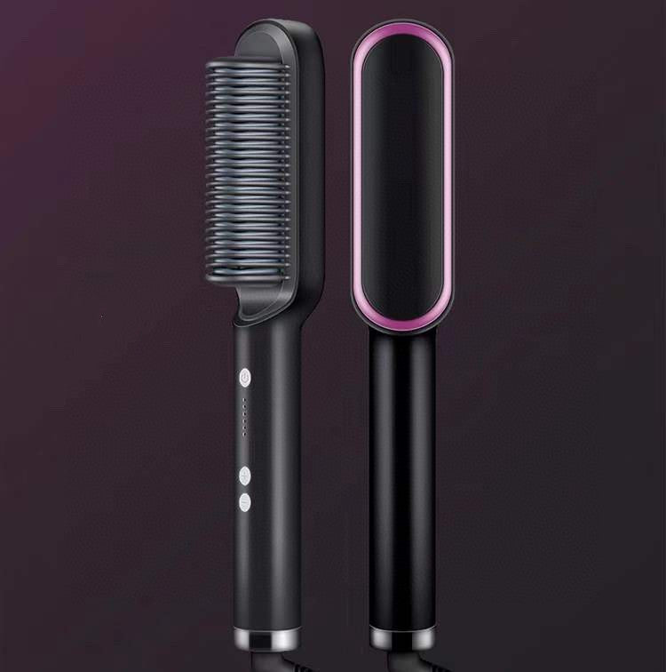 3 IN 1 Multifunctional Hair Straightener Comb Hair Black Red Straightening Brush Portable Comb Fast Heating Men Beard Straightener For Traveling Perfect Gift For Adults