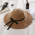 Summer Cap Black Ribbon Decorate Wavy Straw Hat For Girls Hat Kids Sun Cap Baby Beach Hats for Girls