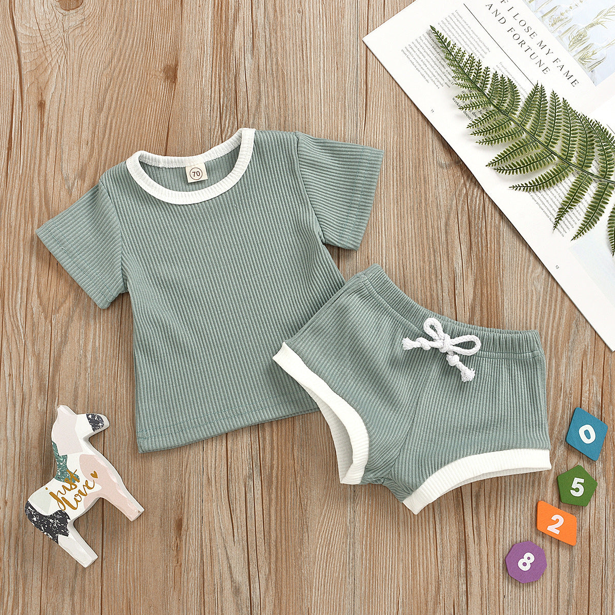 Two-piece Set For Infants And Toddlers Baby Modern Newborn Infant Kids Baby Girl Romper Jumpsuit Outfit Playsuit Clothes Set For Kid