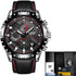 Business Elegant Men's  Watch With Chronometers Day View  Fluorescent Hands Excellent Look Unique Design Perfect Gift For Your Man