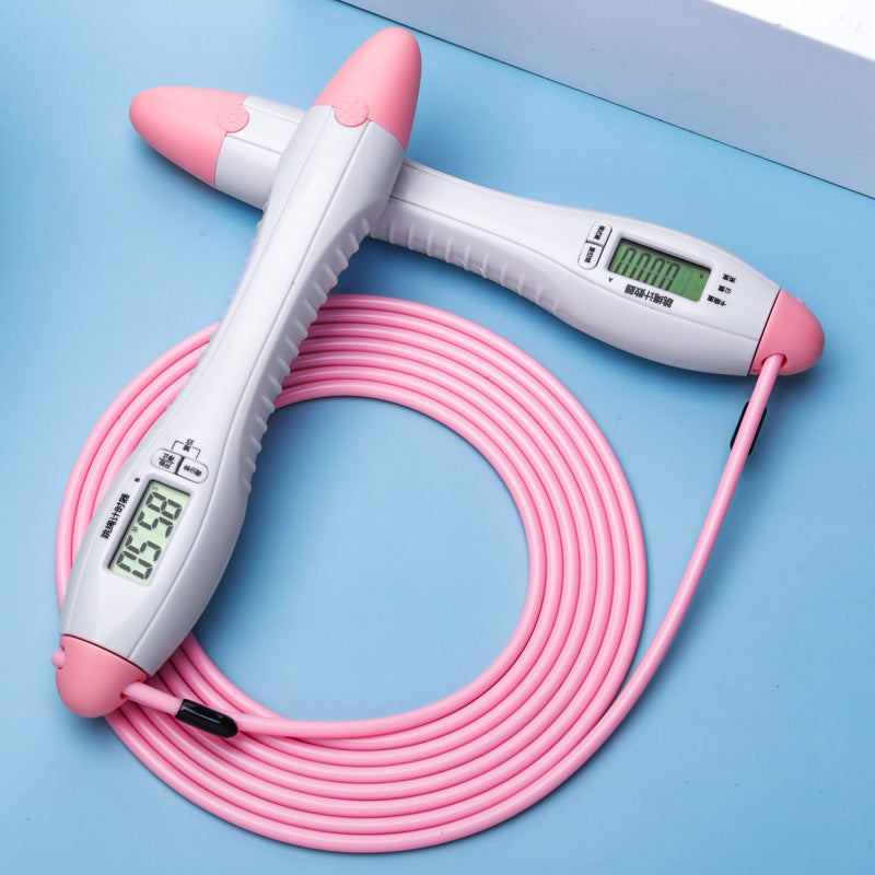 Built-in Rolling Pin Counter Jump Rope Skipping Rope Speed Rope For Boxing Jumping Training Lose Weight Fitness Digital Weight Calories Time Setting Skipping Rope With Counter For Indoor And Outdoor Exercise
