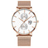 Black 3Bar Watch Men Women'S Watches Ladies Watch With Crystals  Fashion Stainless Steel Band Comfortable Wristwatch
