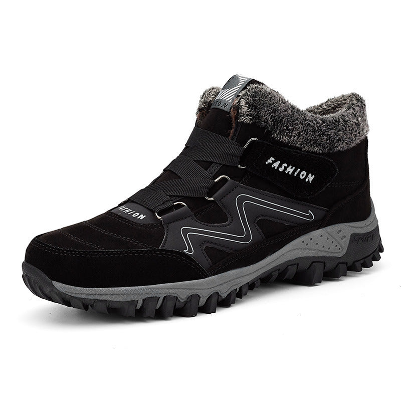 Winter Outdoor Casual Shoes Non-slip Warm Soft Cotton Shoes Mens Comfortable Snow Shoes Lightweight Low-Top Sneakers Non-Slip Wear-Resistant For Outdoor Walking Camping