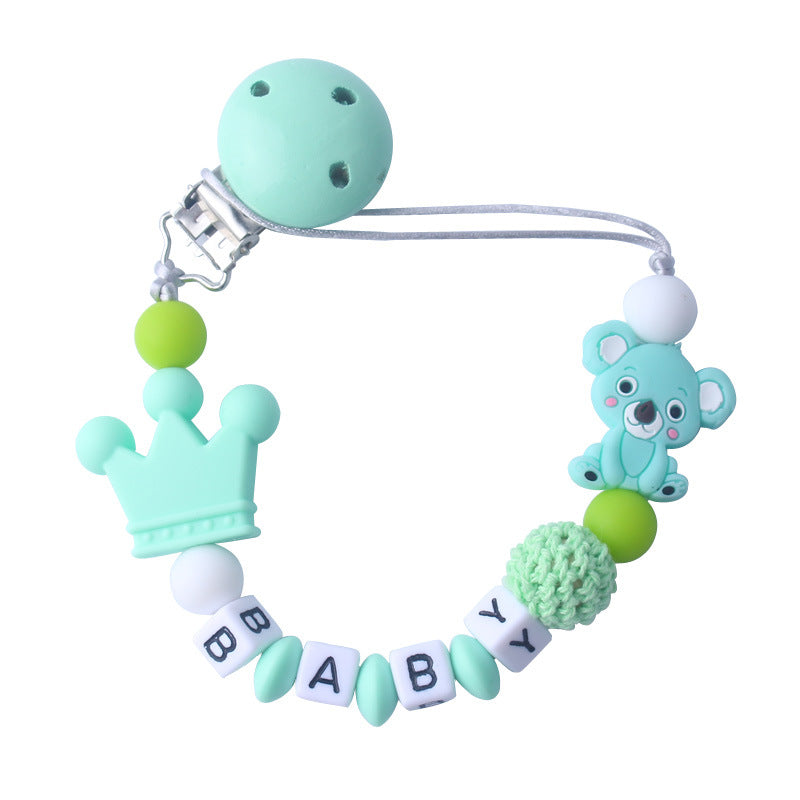 Modern Handmade Pacifier Personalize Silicone Beads Binky Clip Pacifier Chain Chew Baby Teether Toys For Baby