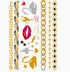 Luxury Metallic Gold Waterproof Temporary Tattoo Feather Elephant Fashion Different Design Tattoos For Womens