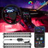 Lights LED Car Strip Lights with Two-Line Waterproof Design RGB LED Strip Light With USB Wireless Remote Music Control Multiple Modes For Auto Car