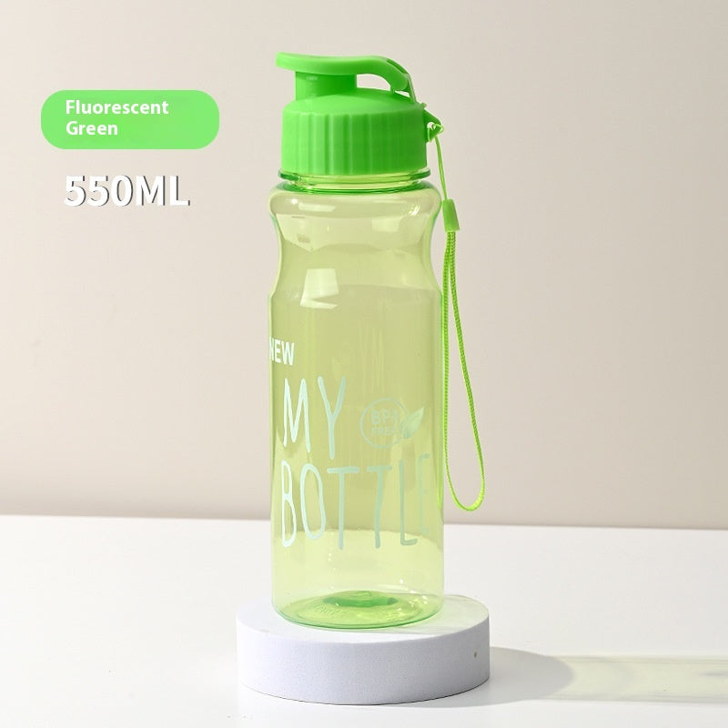 550ML Girl  Water Bottle Large Capacity Straw Cup Motivational Sports Water Bottles Time Marker Leak-proof  Fitness Drinking Large Capacity Water Bottle with Straw Time Scale Reminder Leakproof Gradient Space Cup for Outdoor Sports Fitness For Sports
