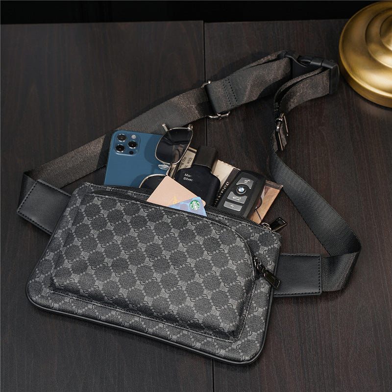 Unisex Fashion Men's Versatile Waist Crossbody Chest Crossbody Phone Bag For Men Luxury Black Fanny Pack Women Belt Bag Waist Purse Cross Body Bag Bum Fashionable Waist Bag For Traveling