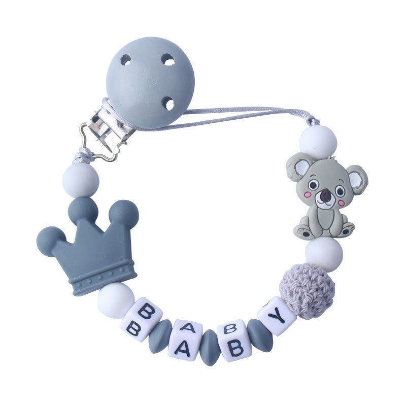 Modern Handmade Pacifier Personalize Silicone Beads Binky Clip Pacifier Chain Chew Baby Teether Toys For Baby