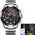 Business Elegant Men's  Watch With Chronometers Day View  Fluorescent Hands Excellent Look Unique Design Perfect Gift For Your Man