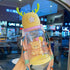 600ML Water Bottle Kids Drinking Cup Deer Antler Creative Cartoon Feeding Cup With Straw Leak Proof Water Bottle Outdoor Cartoon Horn Shaped Water Bottle With Straw And Handle Holder Removable Water Bottle For Easy Cleaning