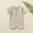 Summer Newborn Baby Boys Girls Short Sleeve Romper Solid Jumpsuit For Girls In elegant Colors