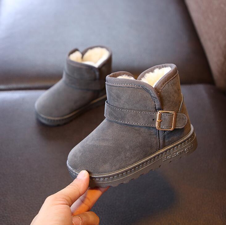 Children's Snow Boots Brown Baby Shoes Flexible And Soft Unisex Stylish Warm Winter Shoe