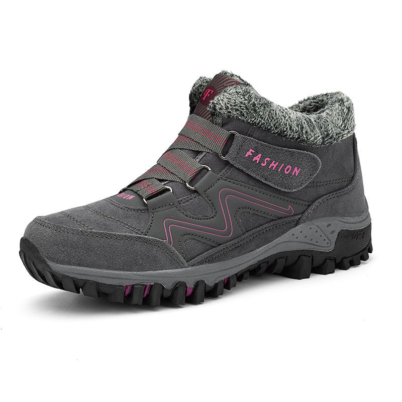Winter Outdoor Casual Shoes Non-slip Warm Soft Cotton Shoes Mens Comfortable Snow Shoes Lightweight Low-Top Sneakers Non-Slip Wear-Resistant For Outdoor Walking Camping