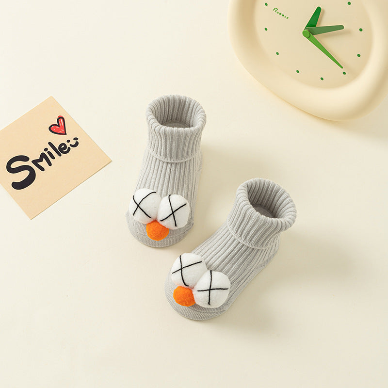 New Fluffy Cotton High Quality Baby Socks Cartoon Fruit Print Rubber Anti Slip Infant Socks For Children Boys And Girls Great Gift