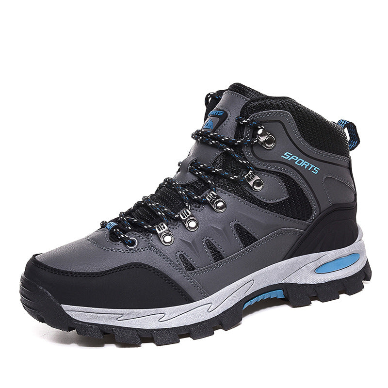 Fashion Outdoor Men's Sports Hiking Boots Wear-Resistant Hiking Men's Fashion Non-slip Waterproof Walking Boots Lightweight Comfortable Sport Ankle Shoes Outdoor Winter Mens Shoes