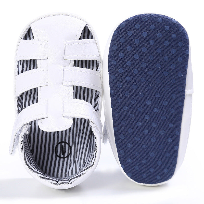 Baby Solid Color Soft-soled Hollow Toddler Sandals Summer Newborn 0-18M Infant Baby Girls Boys Shoes Solid Non-slip Shoes
