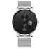 Black 3Bar Watch Men Women'S Watches Ladies Watch With Crystals  Fashion Stainless Steel Band Comfortable Wristwatch