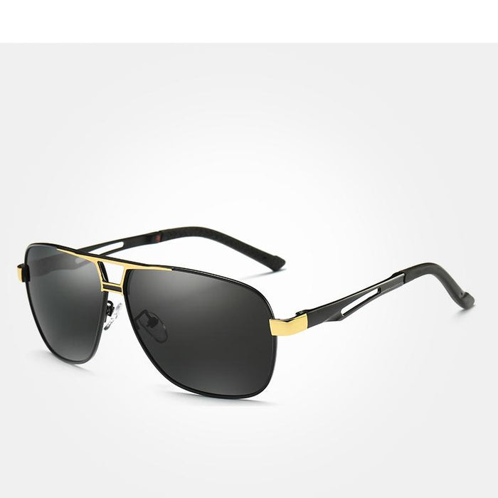 Business Luxury Men Polarized Square Driving Sunglasses Lens Brand Designer Aluminum Classic Frame  Elegant Sunglasses