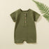 Summer Newborn Baby Boys Girls Short Sleeve Romper Solid Jumpsuit For Girls In elegant Colors