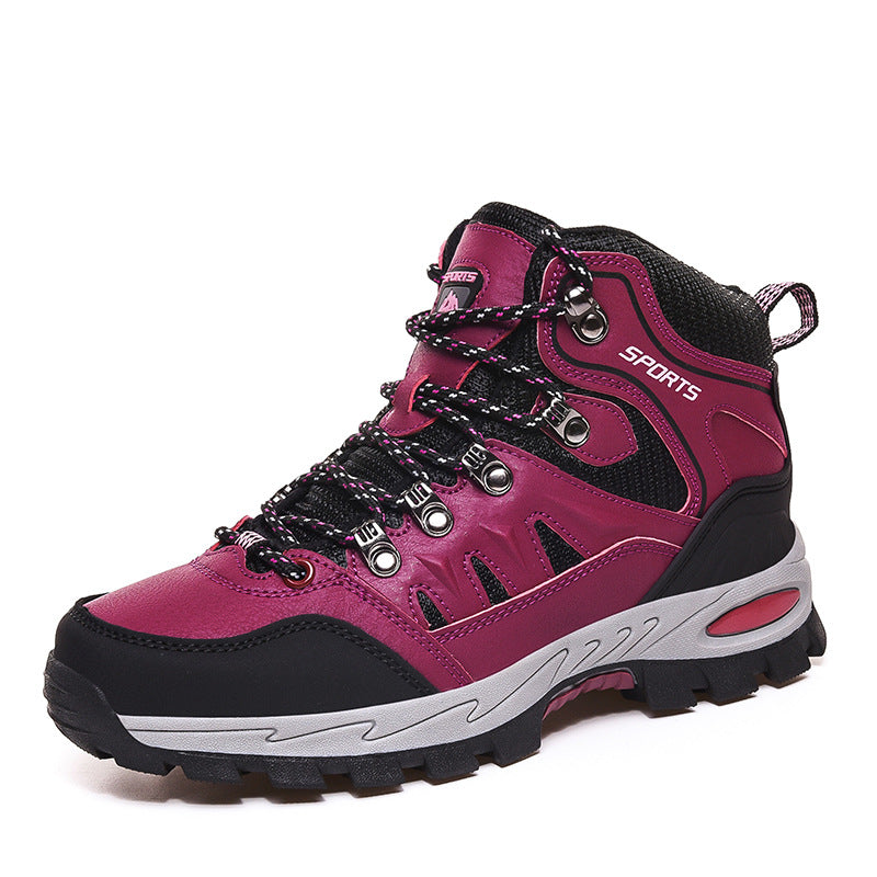 Fashion Outdoor Men's Sports Hiking Boots Wear-Resistant Hiking Men's Fashion Non-slip Waterproof Walking Boots Lightweight Comfortable Sport Ankle Shoes Outdoor Winter Mens Shoes