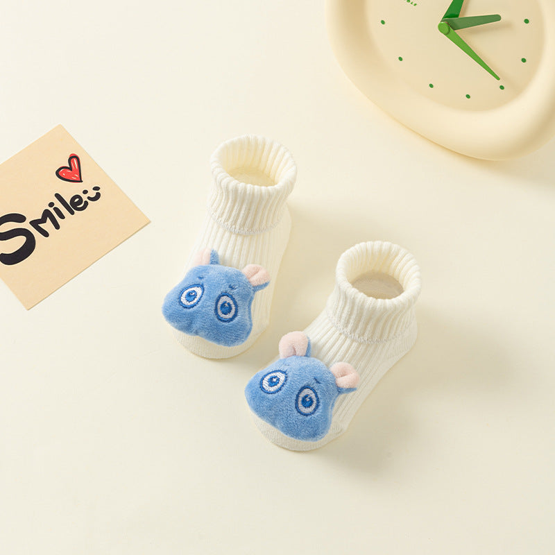 New Fluffy Cotton High Quality Baby Socks Cartoon Fruit Print Rubber Anti Slip Infant Socks For Children Boys And Girls Great Gift
