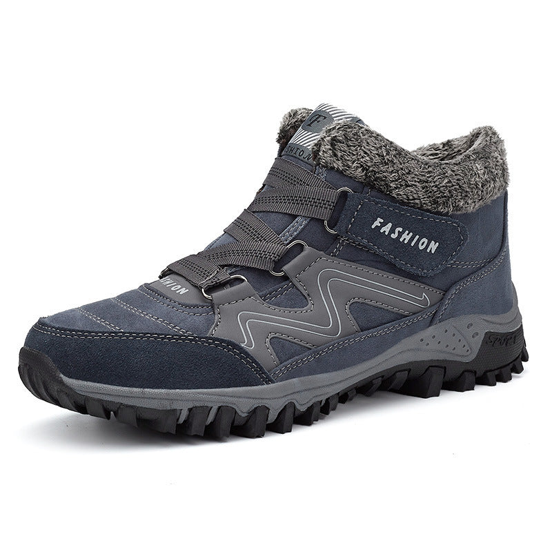 Winter Outdoor Casual Shoes Non-slip Warm Soft Cotton Shoes Mens Comfortable Snow Shoes Lightweight Low-Top Sneakers Non-Slip Wear-Resistant For Outdoor Walking Camping