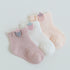 3 Pairs  Cartoon Candy Color Cotton Fashion Elastic Band Socks For Newborn Boys And Girls