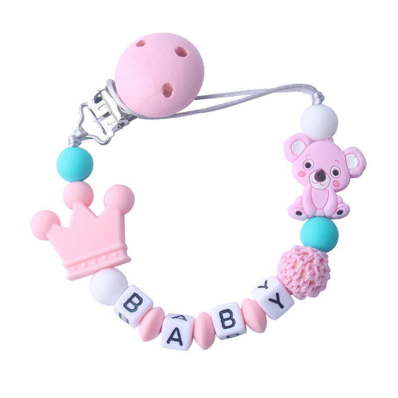 Modern Handmade Pacifier Personalize Silicone Beads Binky Clip Pacifier Chain Chew Baby Teether Toys For Baby