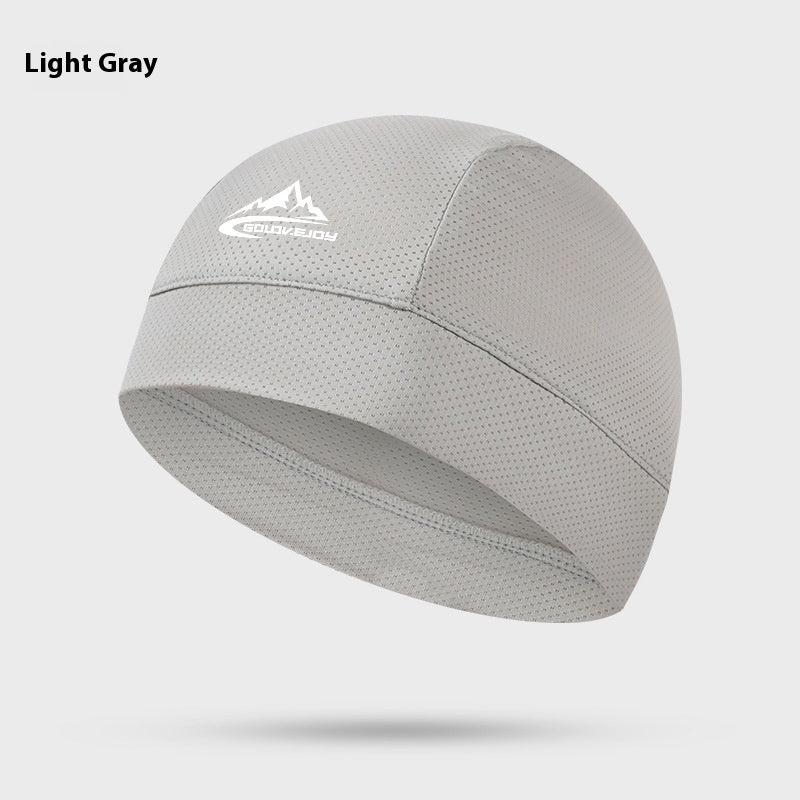 Cooling Skull Cap Breathable Sweat Wicking Cycling Running Hat Cap Odorless And Sweat-Absorbent Sweat-Absorbent No Discoloration Cycling Caps for Men Women Windproof Cycling Hat with Sun Visor Under Helmet Liner Black