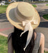 Modern Summer Sun Hat Charming White Bow Design Hat Sun Visor Women's Sun Hat Beach Hat Straw Sun Hat UV Protect Hats For Beach Women's Summer Outdoor Lightweight Hats Vintage Summer Hat