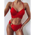Fashion Bikini Set One Shoulder Women's Swimsuits High Waist Bright Color Swimwear Women Rings Ribbed Bikinis Women's Ribbed O-Ring String Bikini Swimsuit Comfortable Swimwear Two Pieces Bathing Suit