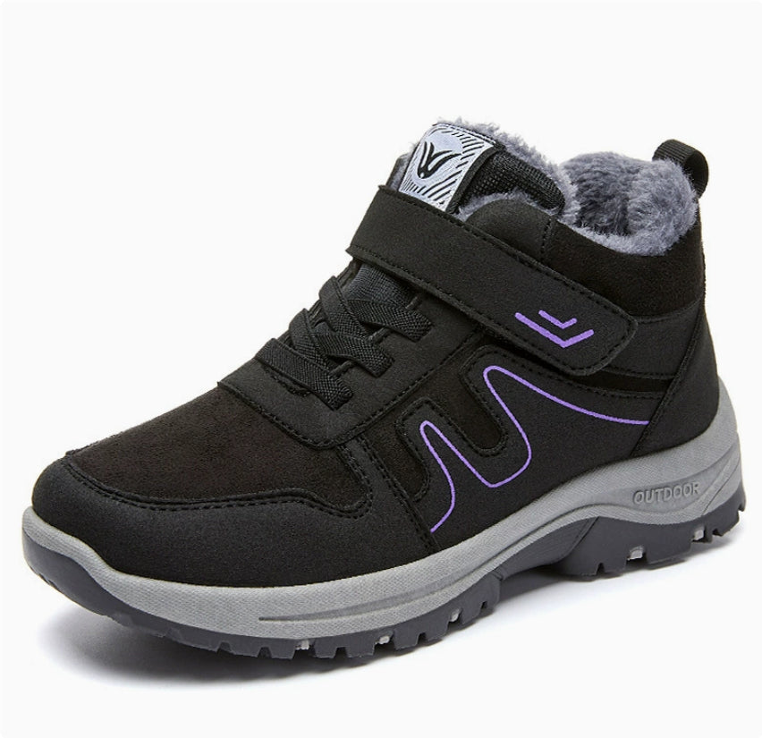 Mens Boots Winter Plush Warm Snow Boots Unisex Mens Womens Winter Work Casual Shoes High Top Rubber Ankle Boots Warm Snow Boot Winter Hiking Boots Lining Outdoor Anti Slip Snow Shoes