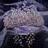 Wedding Headwear Necklace Earrings Jewelry Set Bride Headbands Rhinestone Headpiece Bridal Tiaras And Crowns Silver Rhinestone Wedding Headpiece For Women Handmade Bridal Headband Hair Accessories