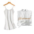 Bridal Bridesmaid Embroidered Suspended Sleepgown Elegant Wedding Bride Robe Lightweight Short Silk Sleepwear Women Indoor Bathrobes
